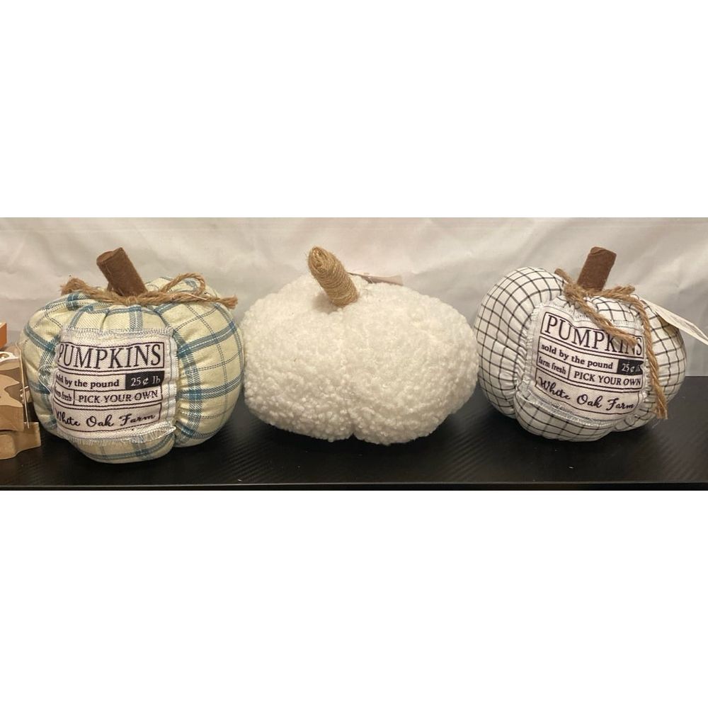 Fall Harvest Stuffed Pumpkin Bundle‎ of 3